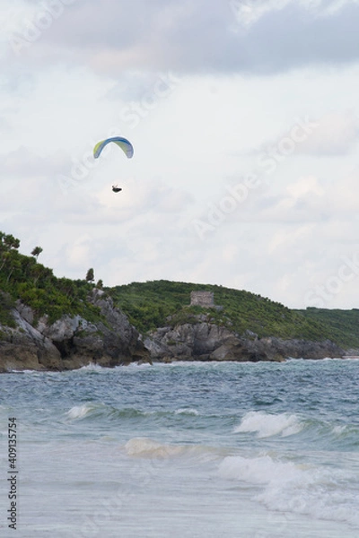 Obraz parapente en la playa