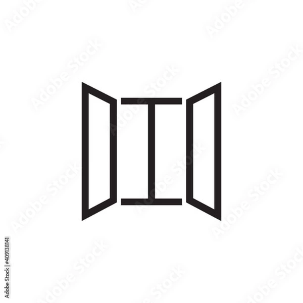Fototapeta window icon symbol sign vector