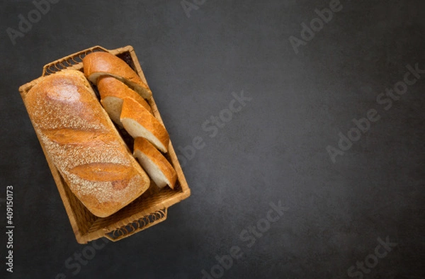 Fototapeta Sandwich bread basket for breakfast, lunch and dinner 