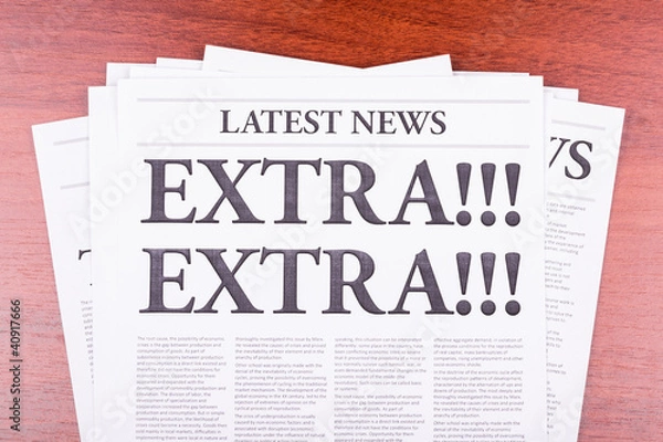 Obraz The newspaper EXTRA! EXTRA!
