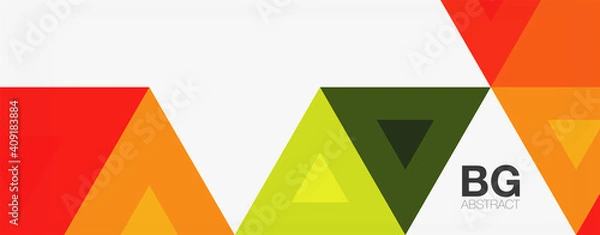 Fototapeta Mosaic triangle pattern abstract background for cover, banner, flyer and poster and other template