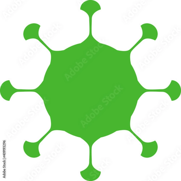 Fototapeta image of a virus on a white background fully editable file