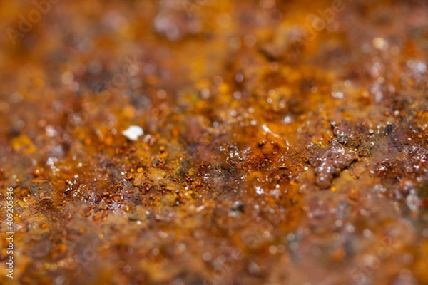 Fototapeta Ultra macro shot of rust closeup with shallow depth of field