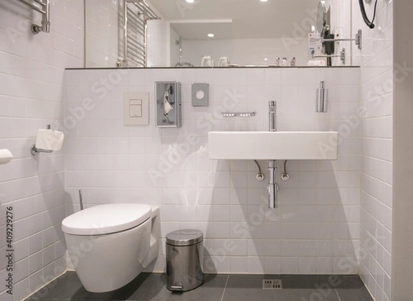 Fototapeta bathroom in a hotel