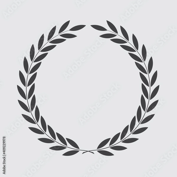 Obraz icon laurel wreath, spotrs design - illustration Black