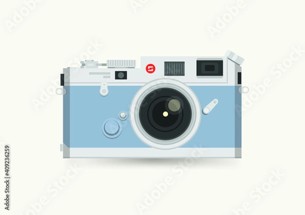 Obraz camera vector, Flat design vector, Retro camera	