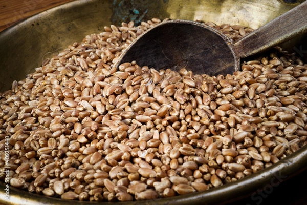 Obraz wheat in copper tray