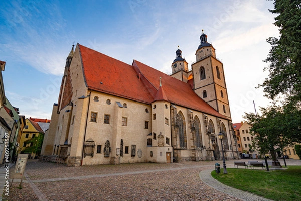 Obraz The Stadt- und Pfarrkirche St. Marien zu Wittenberg  is the civic church of Lutherstadt Wittenberg. Martin Luther preached there and is considered the mother-church of the Protestant Reformation.