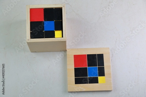 Obraz Montessori binomial and trinomial cubes 