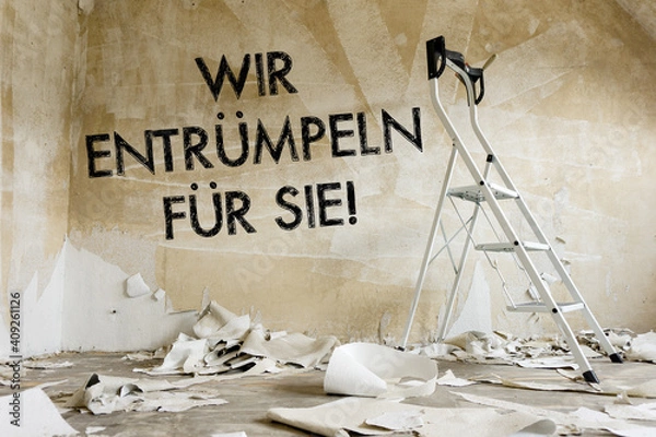 Obraz Wir entrümpeln für Sie