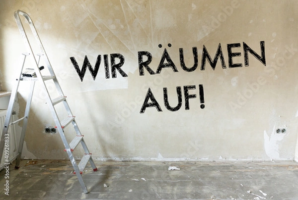 Obraz Wir räumen auf