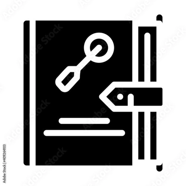 Obraz book magical literature glyph icon vector illustration