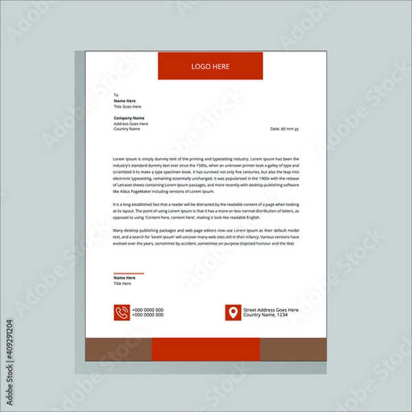 Obraz Business Letterhead Template
