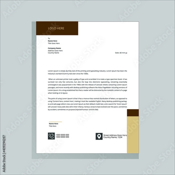 Obraz Unique Business Letterhead