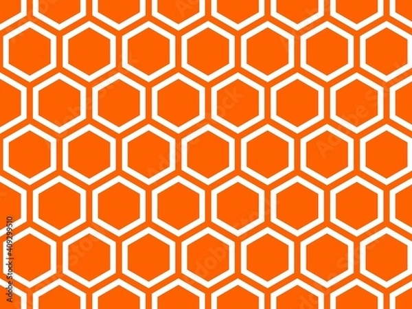 Fototapeta 亀甲　日本　伝統　文様　シームレス　ハニカム　六角