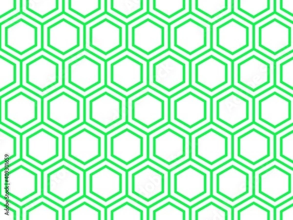 Fototapeta 亀甲　日本　伝統　文様　シームレス　ハニカム　六角