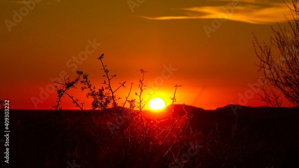 Obraz sunset in the mountains