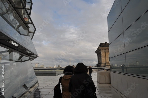 Obraz person on the bridge