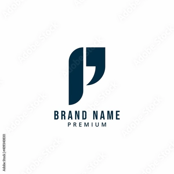 Obraz ELEGANT LETTER P QUOTE LOGO VECTOR TEMPLATE