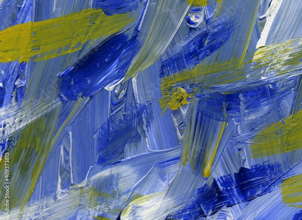 Fototapeta Artistic abstraction made on canvas with acrylic paints