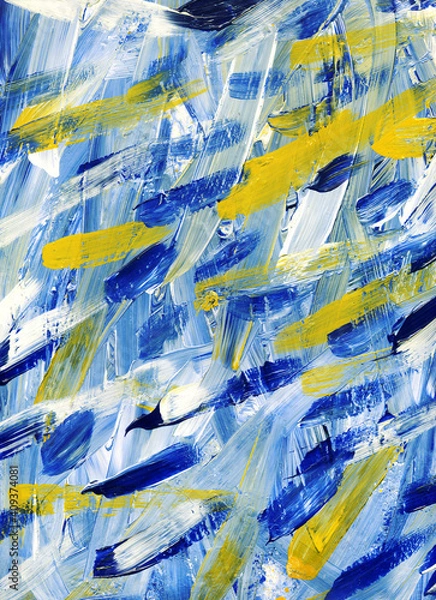 Fototapeta Artistic abstraction made on canvas with acrylic paints 3