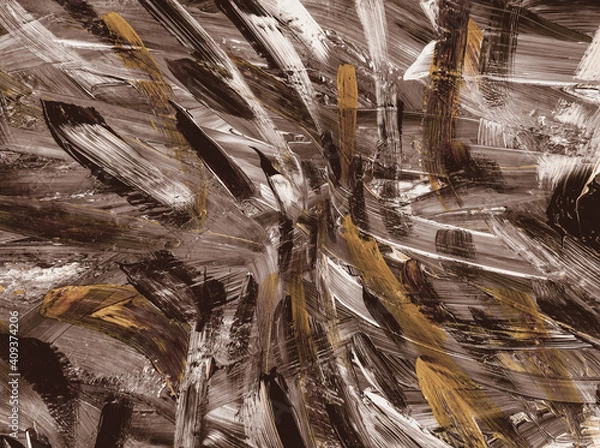 Fototapeta Artistic abstraction made on canvas with acrylic paints 5