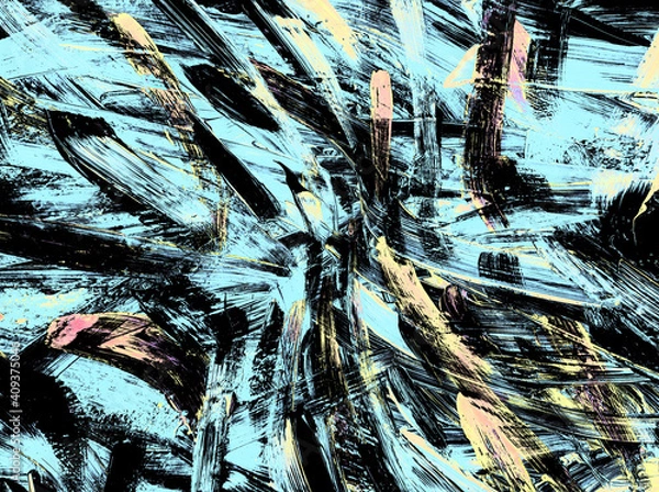 Fototapeta Artistic abstraction made on canvas with acrylic paints 6