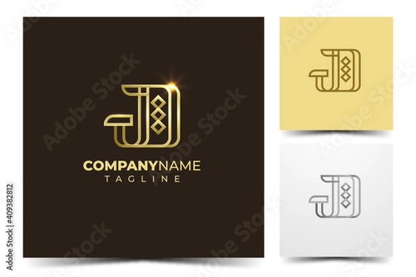 Fototapeta Luxury Latter J and D logo