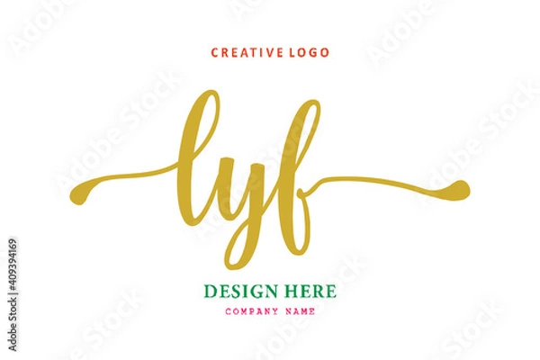 Fototapeta LYF lettering logo is simple, easy to understand and authoritative