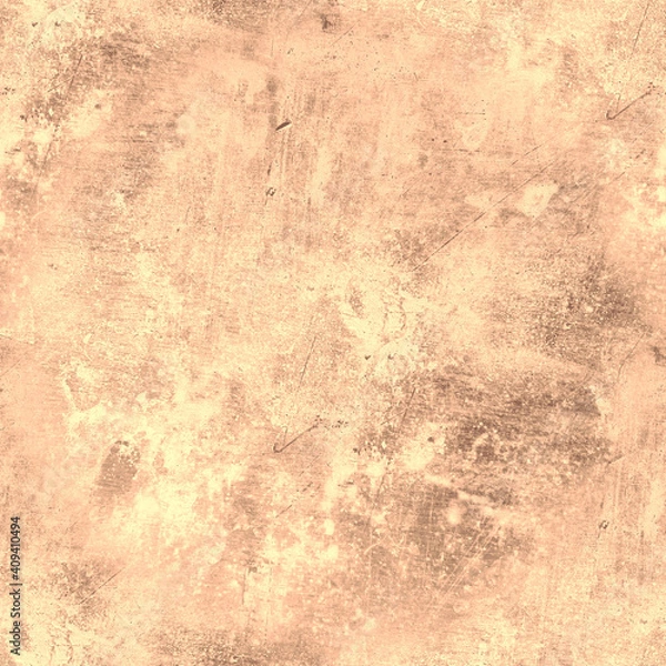 Fototapeta Pale Paint Grunge Wall. Ink Dirty Illustration. Aged Brush Effect. Abstract Sketch. Brown Rough Background. Art Vintage Crack Pattern. Distress Grain Paper. Rusty Retro Grunge Wall.