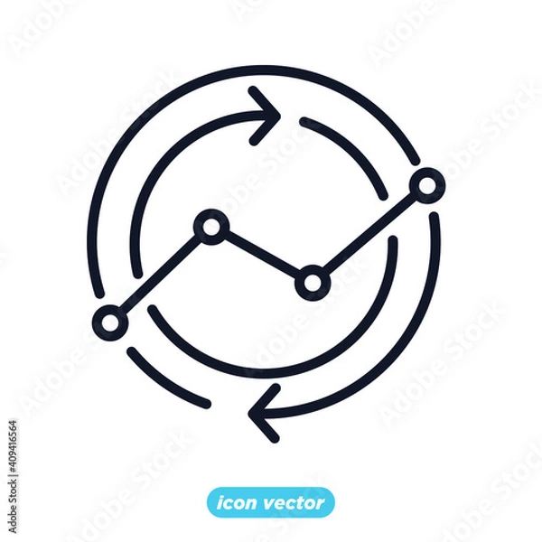 Fototapeta Chart and graph icon. Infographic icons. Financial Analytics symbol vector illustration.
