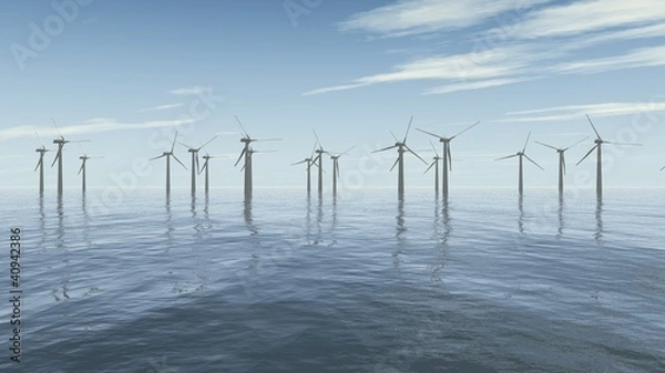 Obraz Windpark auf dem Meer