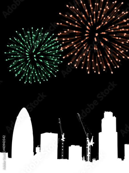 Fototapeta Fireworks Over London