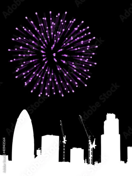 Fototapeta Fireworks Over London