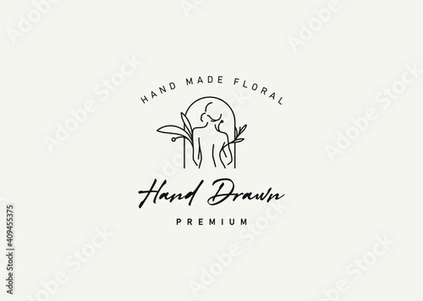 Fototapeta Beauty nature body spa logo design template