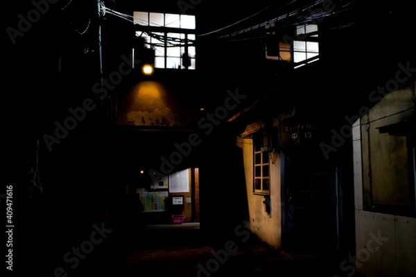 Obraz 路地裏の夜
