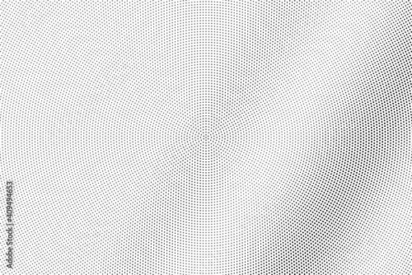 Fototapeta Black and white vector halftone. Subtle halftone digital texture. Faded dotted gradient. Comic effect overlay