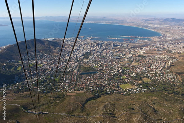 Obraz Cape Town seen from Table Mountain cable car