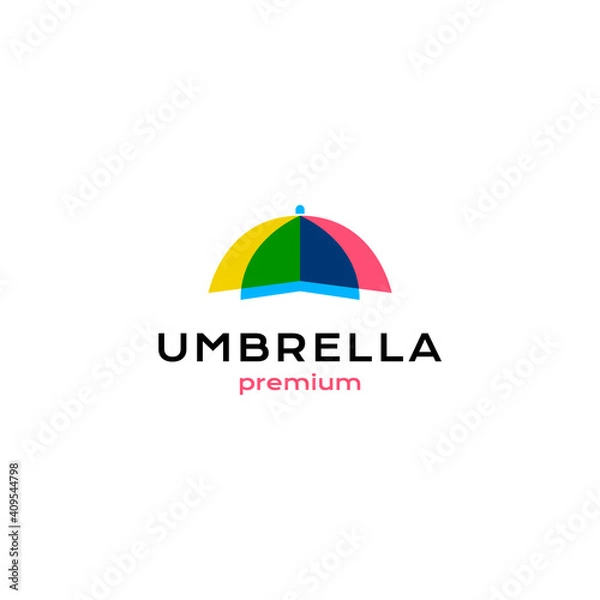 Obraz Unique abstract colorful umbrella logo