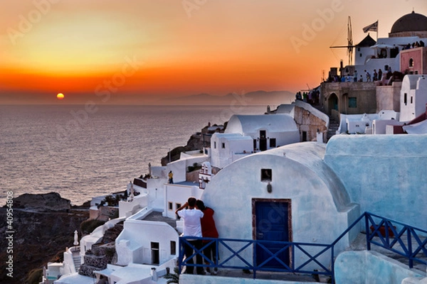Obraz Santorini sunset