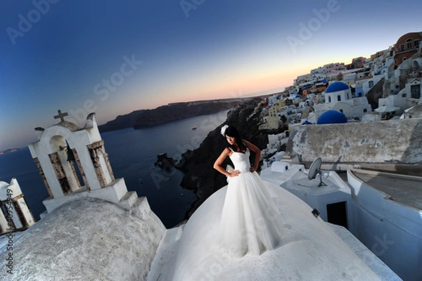 Obraz Bride in Oia Santorini