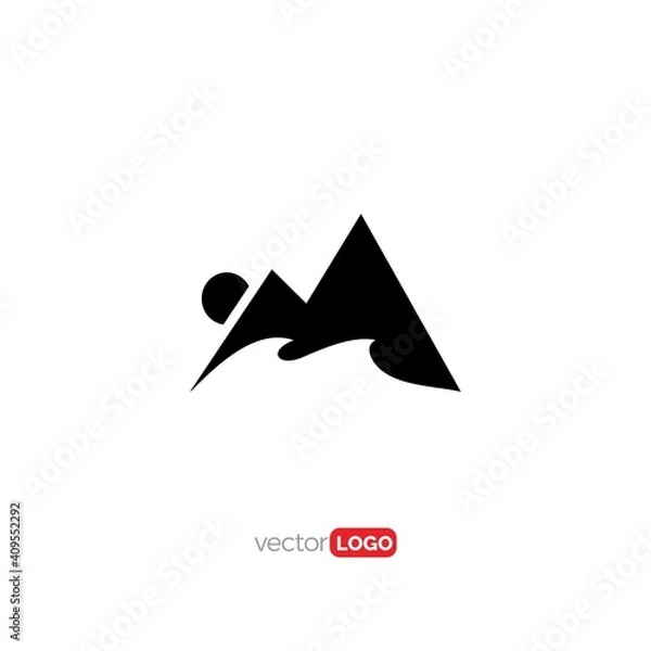 Fototapeta mountain  icon/symbol/Logo Design Vector Template Illustration