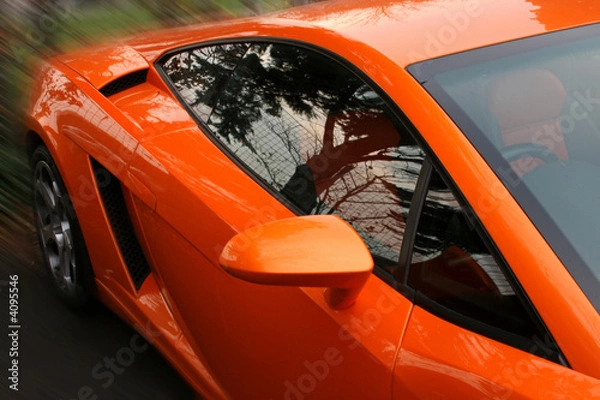Obraz side of orange supercar