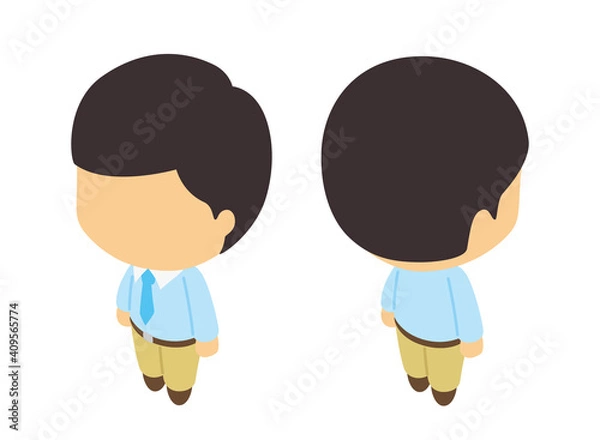 Fototapeta 男性のアイソメトリックイラスト