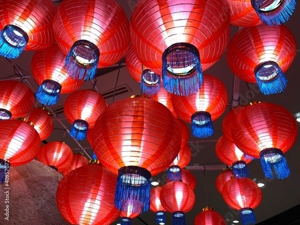 Obraz red lanterns. Chinese new year