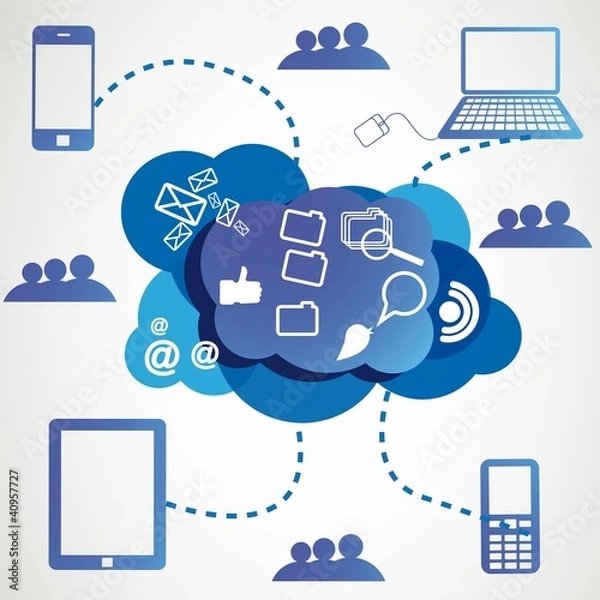 Obraz Cloud infographics