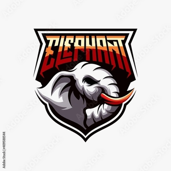 Fototapeta elephant logo vector