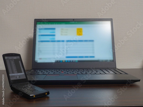 Obraz 在宅勤務での仕事風景