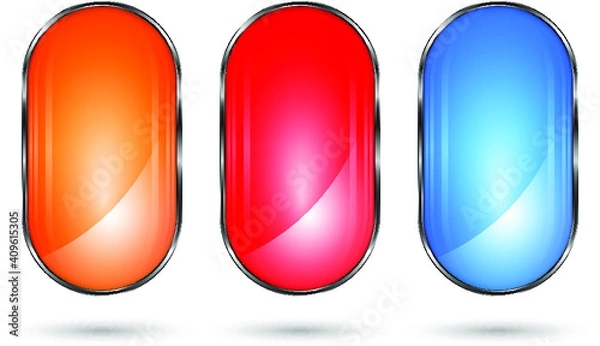 Obraz button glass colored