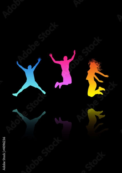 Obraz Happy jumping People